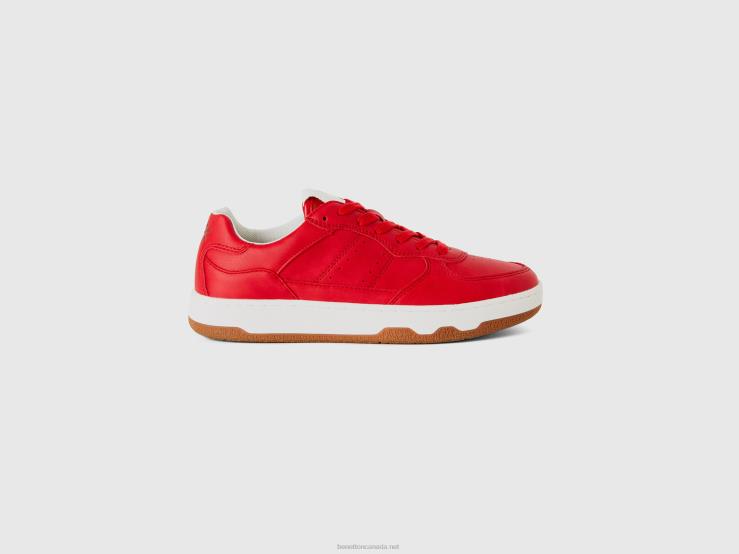 Red Low-Top Sneakers B4BF1533 Benetton Men Red