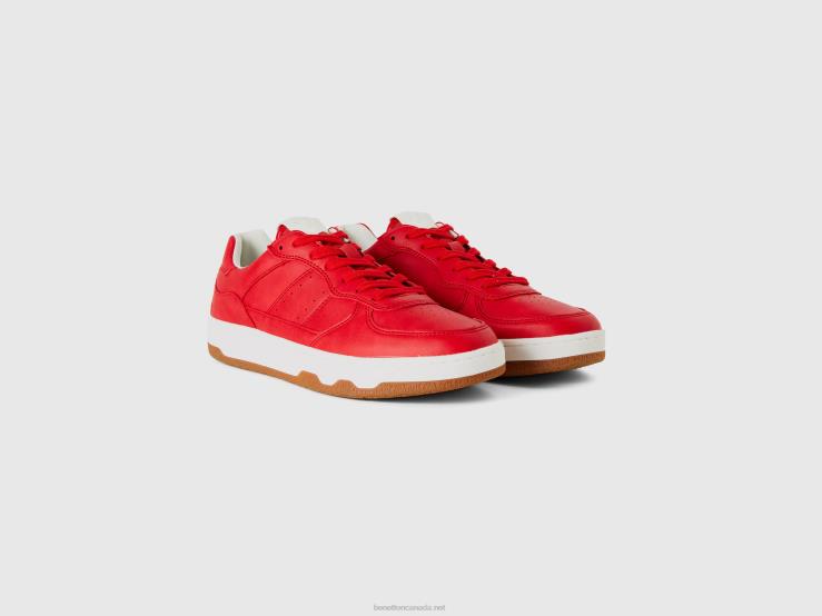 Red Low-Top Sneakers B4BF1533 Benetton Men Red