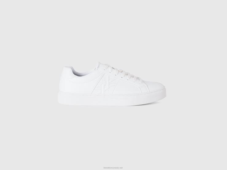 White Sneakers With Logo B4BF816 Benetton Men White