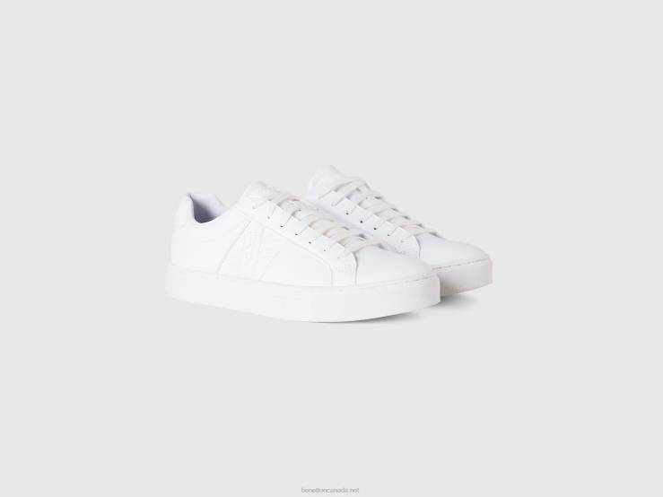 White Sneakers With Logo B4BF816 Benetton Men White