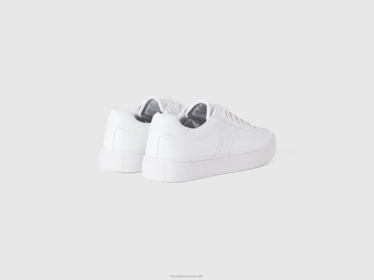 White Sneakers With Logo B4BF816 Benetton Men White