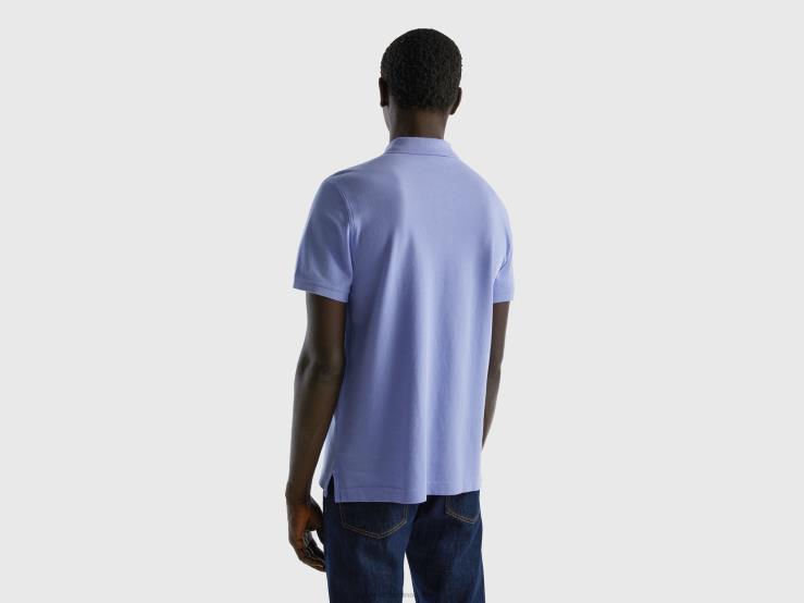 Periwinkle Violet Regular Fit Polo B4BF1398 Benetton Men Periwinkle