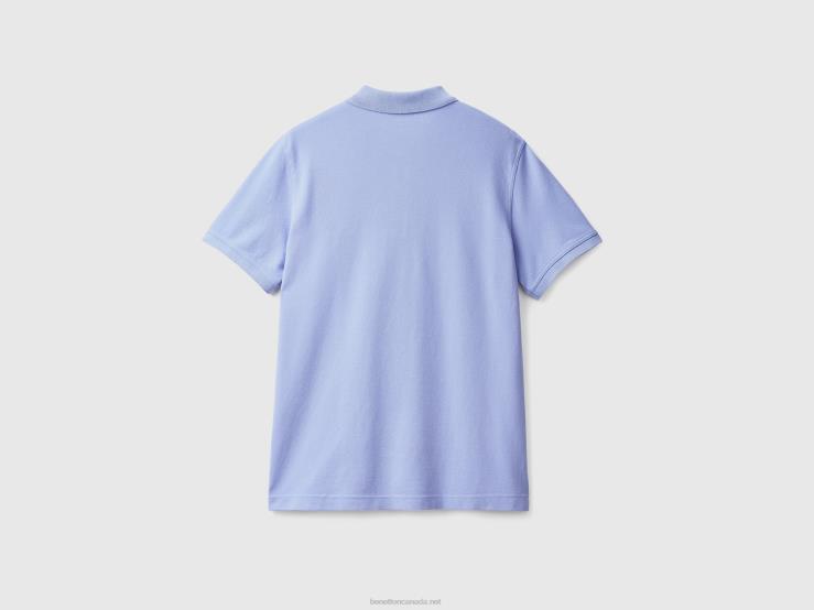 Periwinkle Violet Regular Fit Polo B4BF1398 Benetton Men Periwinkle