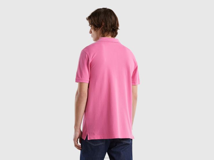 Pink Regular Fit Polo B4BF4585 Benetton Men Pink