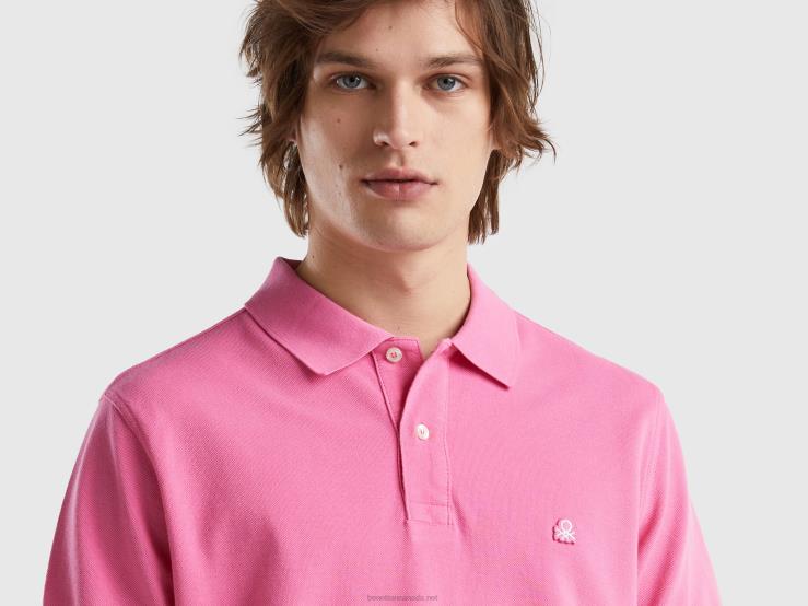 Pink Regular Fit Polo B4BF4585 Benetton Men Pink
