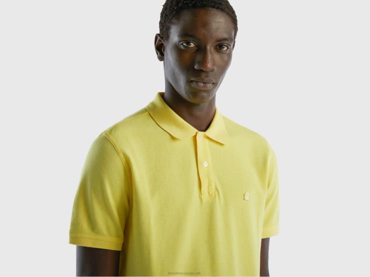 Yellow Regular Fit Polo B4BF1383 Benetton Men Yellow