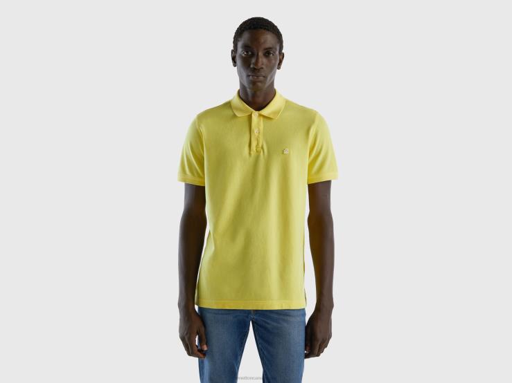 Yellow Regular Fit Polo B4BF4574 Benetton Men Yellow