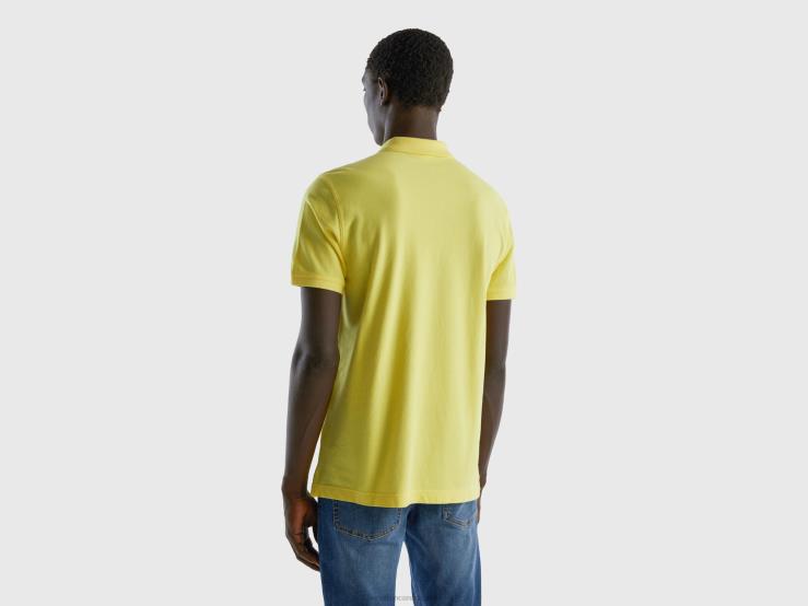 Yellow Regular Fit Polo B4BF4574 Benetton Men Yellow