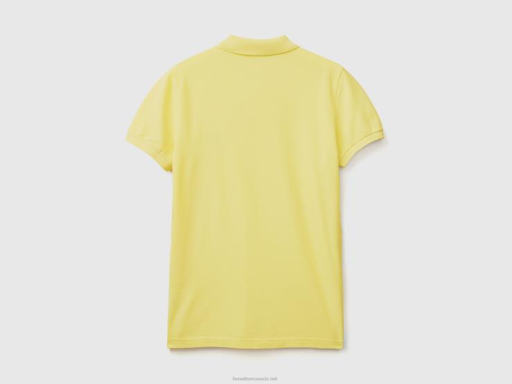 Yellow Slim Fit Polo B4BF1391 Benetton Men Yellow
