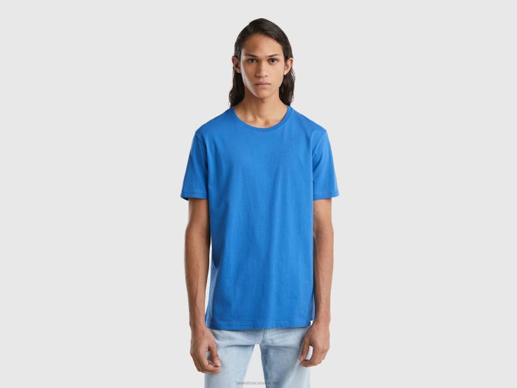 Light Blue T-Shirt B4BF4480 Benetton Men Light Blue