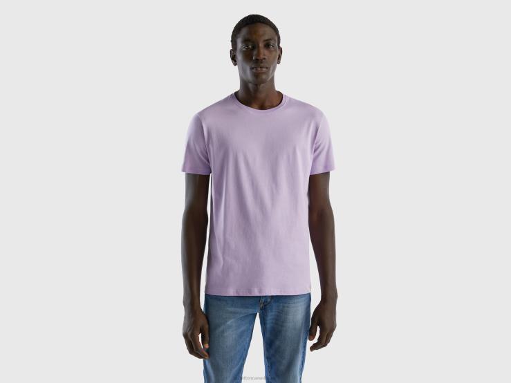 Lilac T-Shirt B4BF1243 Benetton Men Lilac