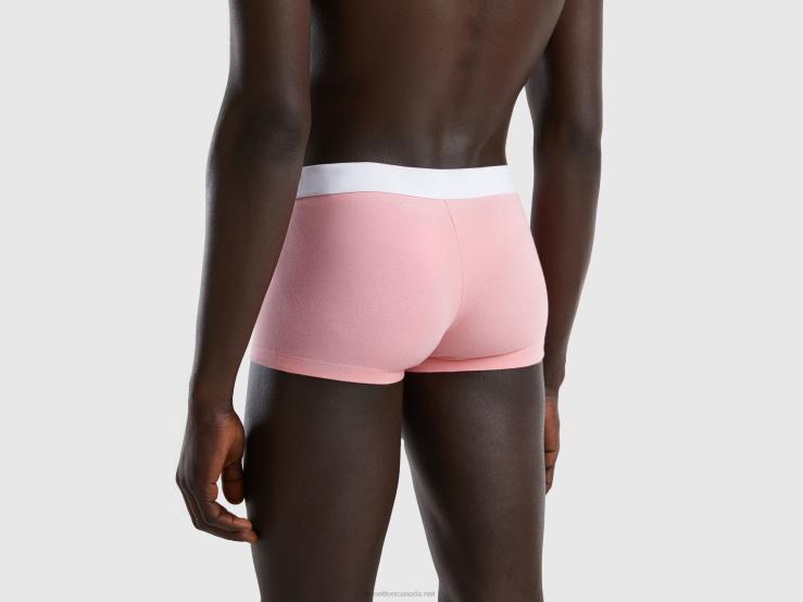 Boxers In Stretch Organic Cotton B4BF1584 Benetton Men Pink