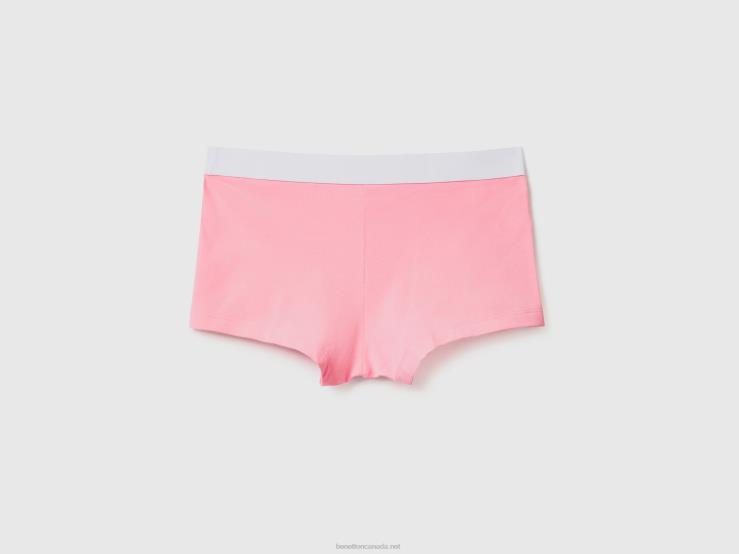 Boxers In Stretch Organic Cotton B4BF1584 Benetton Men Pink