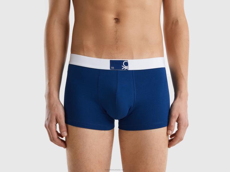 Boxers In Stretch Organic Cotton B4BF1604 Benetton Men Dark Blue