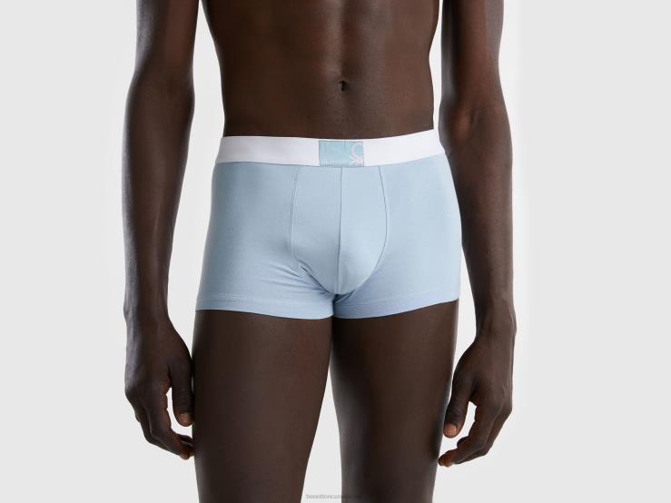 Boxers In Stretch Organic Cotton B4BF4692 Benetton Men Sky Blue