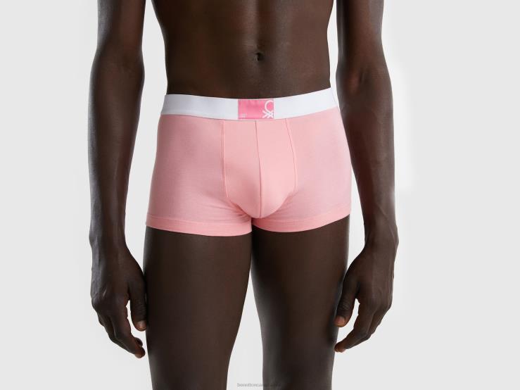 Boxers In Stretch Organic Cotton B4BF4698 Benetton Men Pink