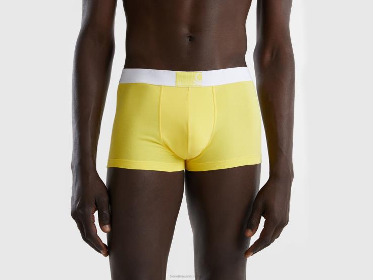 Boxers In Stretch Organic Cotton B4BF4701 Benetton Men Yellow