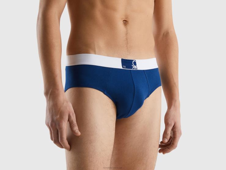 Underwear In Stretch Organic Cotton B4BF1593 Benetton Men Dark Blue