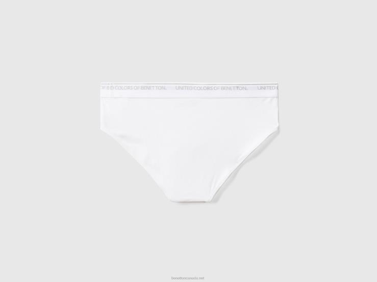 Underwear In Stretch Organic Cotton B4BF1621 Benetton Men White