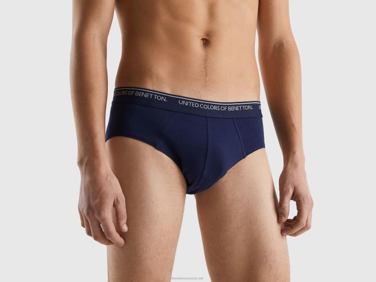 Underwear In Stretch Organic Cotton B4BF4731 Benetton Men Dark Blue