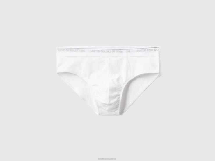Underwear In Stretch Organic Cotton B4BF4735 Benetton Men White