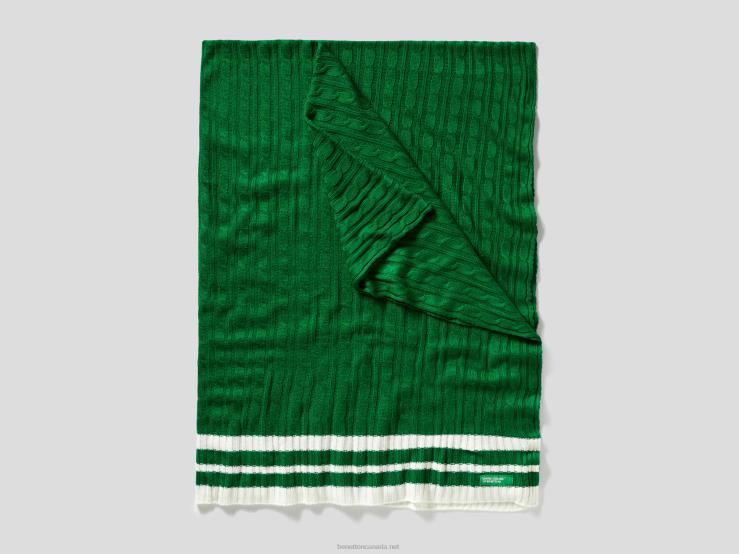 Cable Knit Cover B4BF6016 BenettonGreen