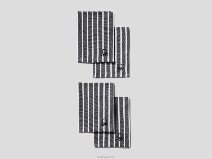 Four Striped Napkins B4BF3355 BenettonGray