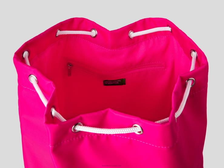 Bag With Maxi Logo B4BF1537 Benetton Women Fuchsia