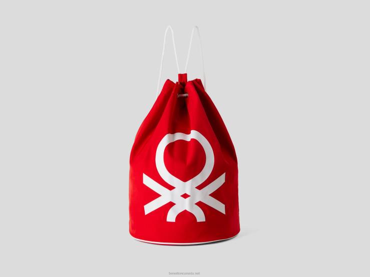 Bag With Maxi Logo B4BF1556 Benetton Women Red
