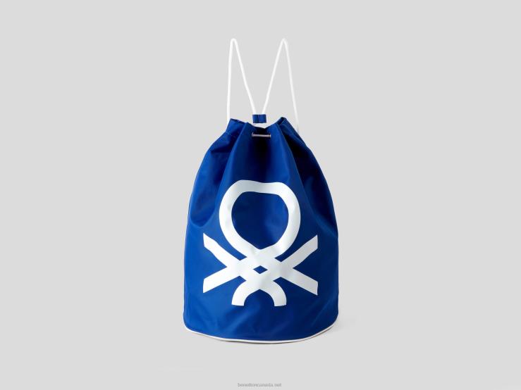 Bag With Maxi Logo B4BF1561 Benetton Women Bright Blue