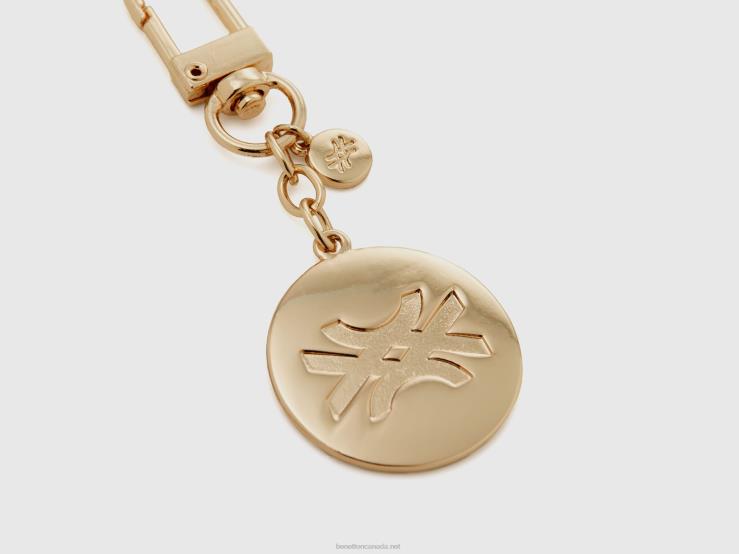 Gold Keychain With Pendant B4BF837 Benetton Women Gold