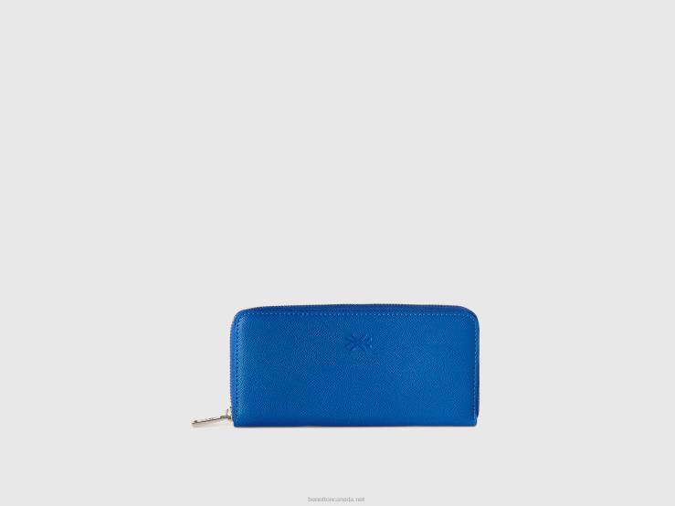 Large Zip Wallet B4BF726 Benetton Women Bright Blue