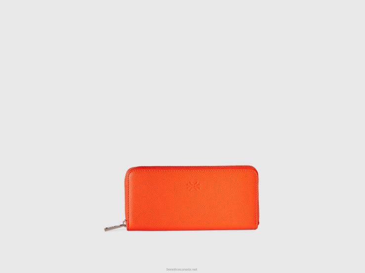 Large Zip Wallet B4BF843 Benetton Women Red
