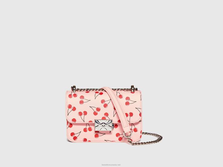 Small Pink Be Bag With Cherries B4BF879 Benetton Women Pink