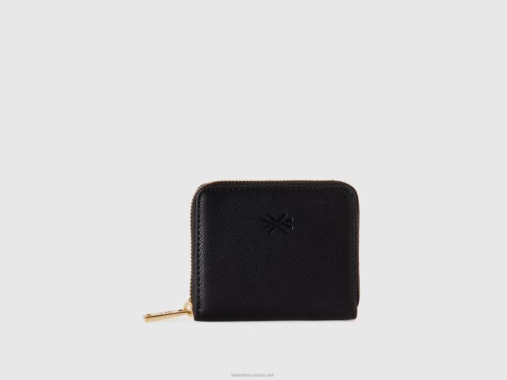 Small Zip Wallet B4BF1516 Benetton Women Black