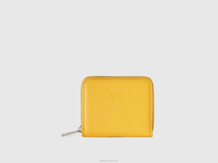 Small Zip Wallet B4BF758 Benetton Women Yellow
