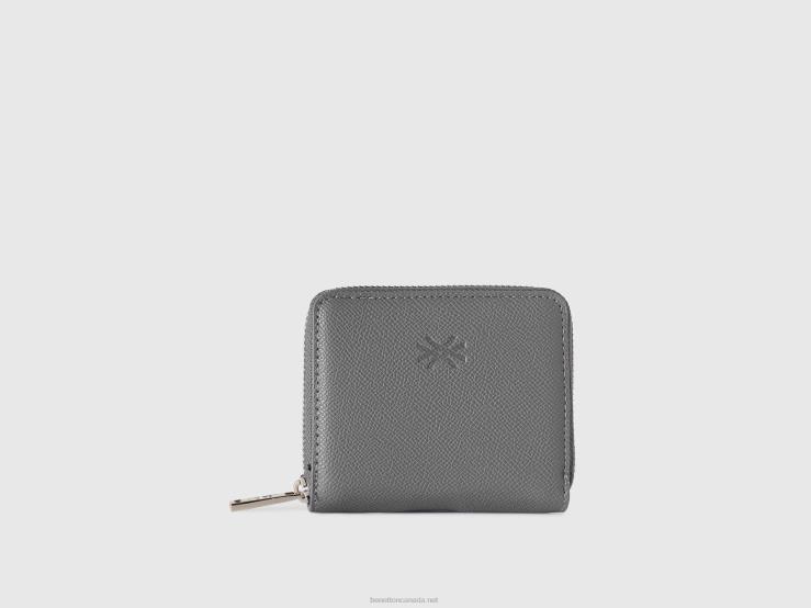 Small Zip Wallet B4BF790 Benetton Women Gray