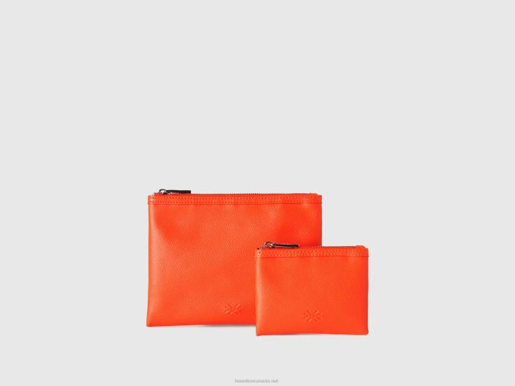 Two Bags In Imitation Leather B4BF730 Benetton Women Red
