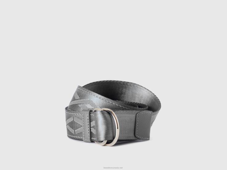Gray Belt With Double Ring B4BF729 Benetton Women Gray