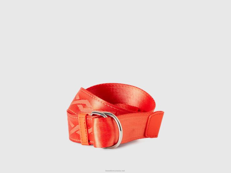 Red Belt With Double Ring B4BF1519 Benetton Women Red