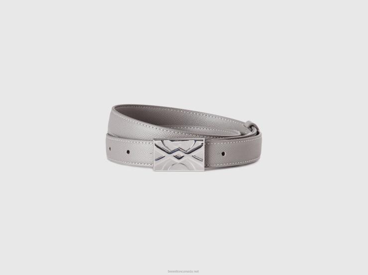 Thin Gray Belt B4BF1523 Benetton Women Gray