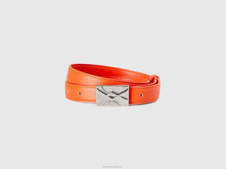 Thin Orange Belt B4BF862 Benetton Women Orange