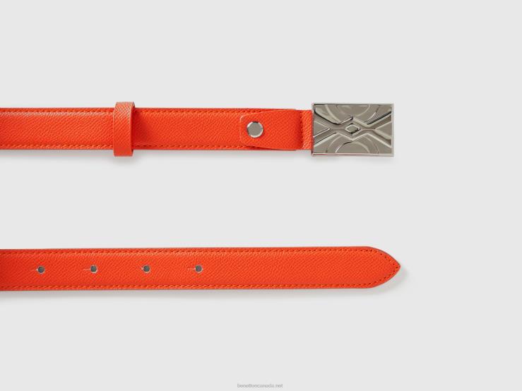Thin Orange Belt B4BF862 Benetton Women Orange