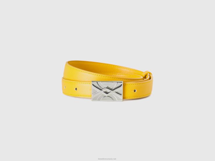 Thin Yellow Belt B4BF826 Benetton Women Yellow