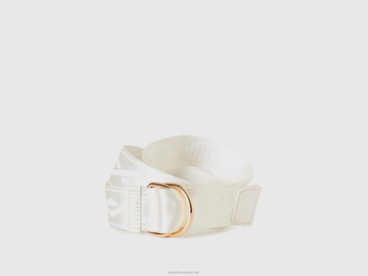 White Belt With Double Ring B4BF844 Benetton Women White