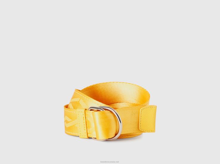 Yellow Belt With Double Ring B4BF878 Benetton Women Yellow