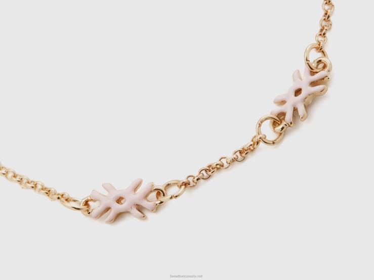 Bracelet With Light Pink Logos B4BF888 Benetton Women Soft Pink