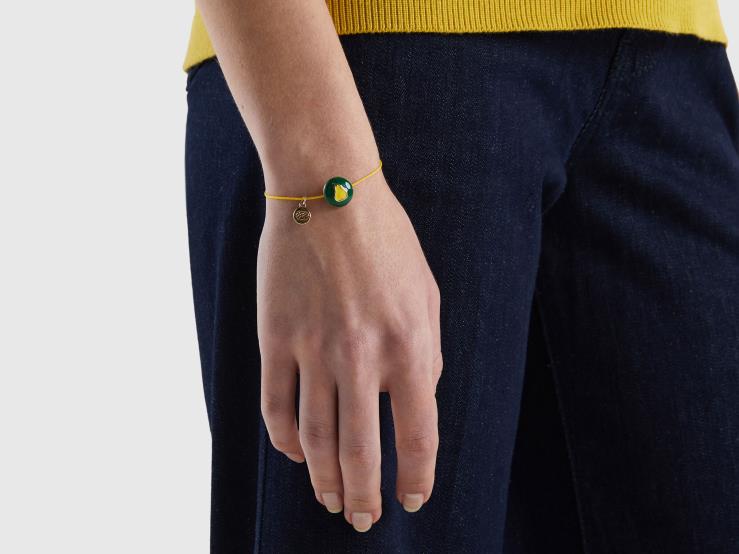 Green Bracelet With Pear Pendant B4BF808 Benetton Women Green