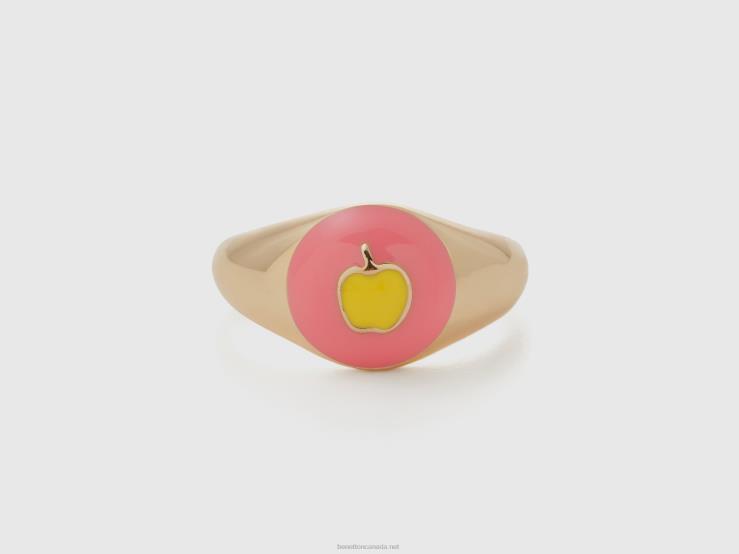 Pink Ring With Apple Motif B4BF739 Benetton Women Pink