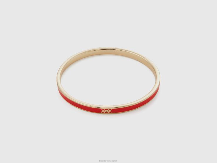 Thin Strawberry Red Bangle Bracelet B4BF775 Benetton Women Strawberry